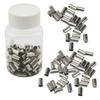 100 Pieces Bike Bicycle 5mm Brake Cable Housing Ferrule End Caps MTB Road Bike Accessary Part Replacement The Ferrule End Caps Are Placed in A Plastic Bottle view 1