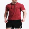 NELEUS Men's Running Shirt Mesh Workout Athletic Shirts with Hoods,5084,3 Pack,Black/Blue/Red,US XL,EU 2XL view 2