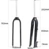 BUCKLOS 26/27.5/29 Mountain Bike Rigid Forks, 1-1/8 Straight MTB Rigid Fork Disc Brake, Superlight Aluminum Alloy Bicycle Rigid Fork fit BMX MTB Road Bike view 3