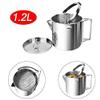 1.2L Outdoor Steel Kettle Picnic Hanging Pot Portable Coffee Pot Teapot Camping Cooker for Hiking Trip view 3