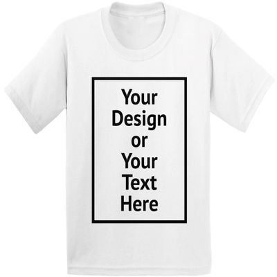 Custom Shirt for Boys Girls Toddler Personalized Your Own Image Photo Text T-Shirt Front/Back Print (4T, White, 4_Years)