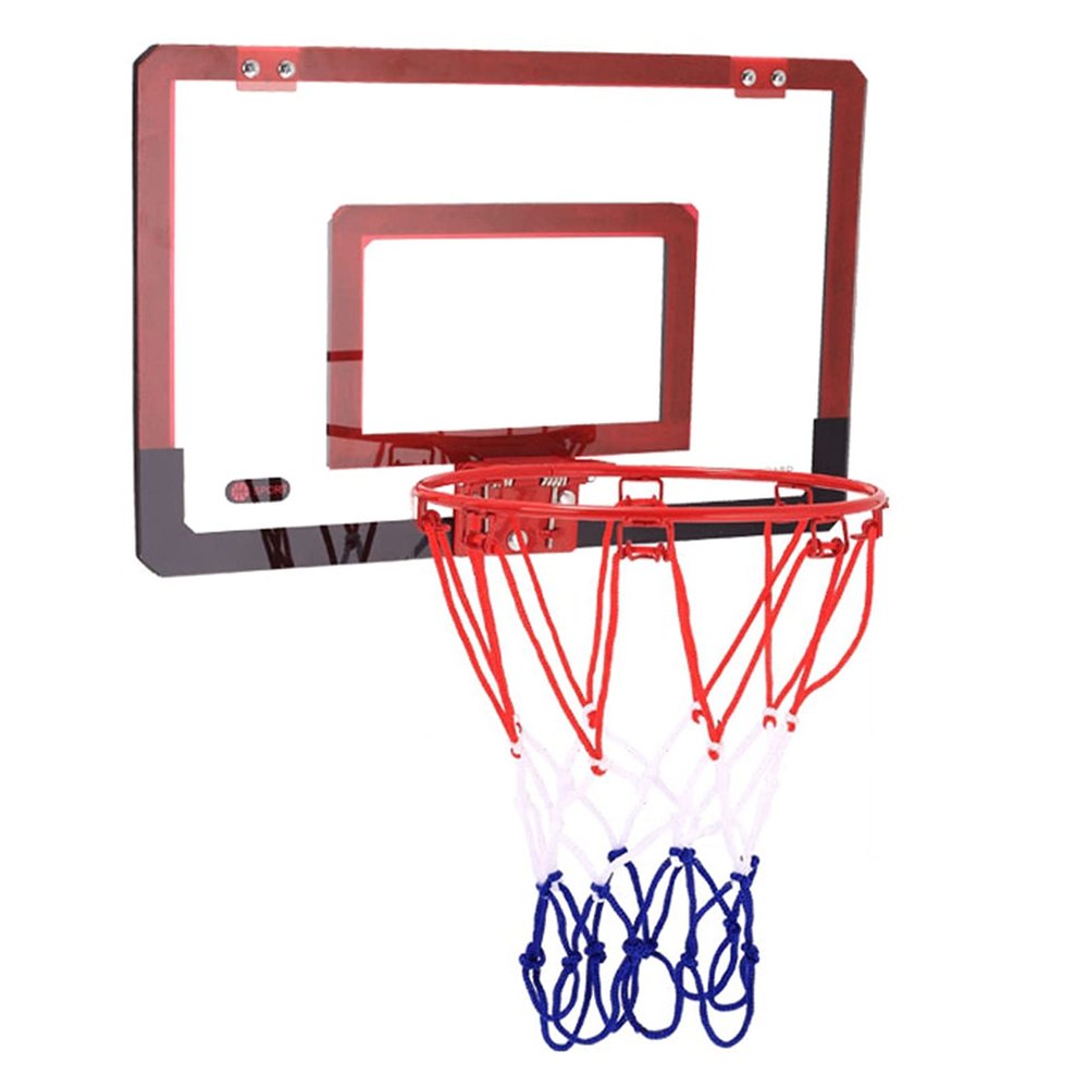 Mini Basketball Hoop, 45x30cm Portable Wall-Mounted Basketball Stand, Adult Indoor Shooting Trainer for Dunking