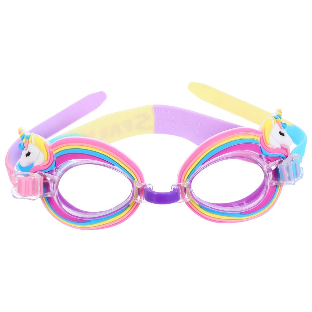 PRETYZOOM Anti-Fog Swimming Goggles for Kids Cute Unicorn Design with Adjustable Strap Comfortable Silicone Fit Perfect for Toddlers Age 3-6, 6.10 X 2.16 X 1.57 Inches