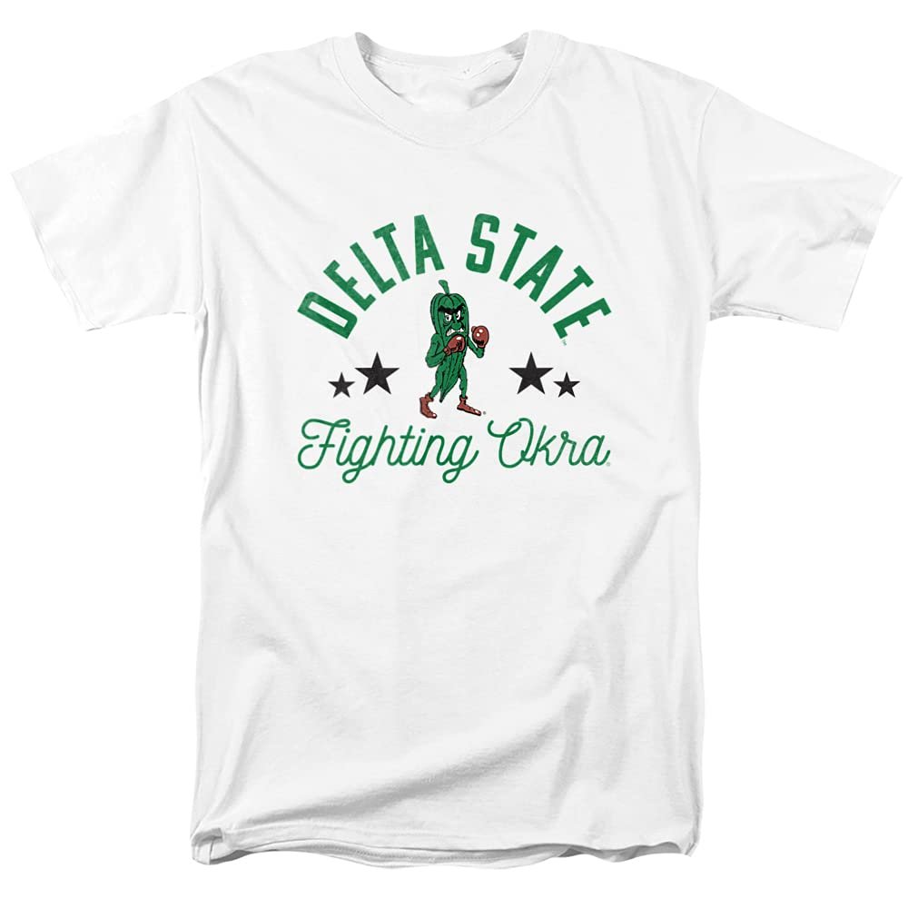 Delta State University Official Statesmen Unisex Adult T-Shirt, White, 4X-Large