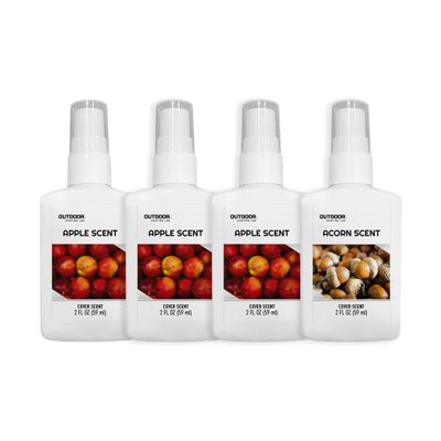 Outdoor Hunting Lab Cover Scent for Deer Hunting Deer Attractant - Deer Scents and Attractants Spray Scent Cover for Stands, Hunting Gear & More - Deer Hunting Accessories (Combo 4 Pack)