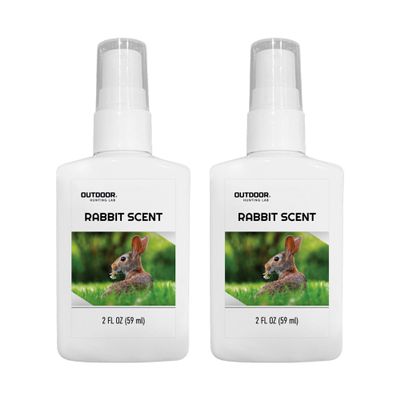 Outdoor Hunting Lab Rabbit Urine Spray | Rabbit Scent for Dog Training, Coyote Hunting, and Predator Attractant | 2 oz Bottle | 2 Bottles
