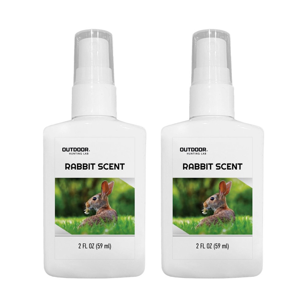 Outdoor Hunting Lab Rabbit Urine Spray | Rabbit Scent for Dog Training, Coyote Hunting, and Predator Attractant | 2 oz Bottle | 2 Bottles
