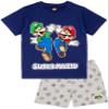 Super Mario Nintendo Pajamas Boys Kids Luigi Blue OR Red Short PJs 7-8 Years view 1