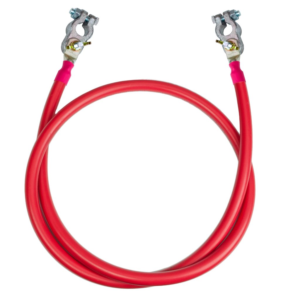 1 AWG UL 1426 Battery Cables - 22 ft Marine Grade Wire Tinned Copper Oxygen-Free Insulated - Standard PVC Wire with 2 Lug + 2 Terminals for Boat, Automotive, Speakers, Solar, Camper, RV & Trailers