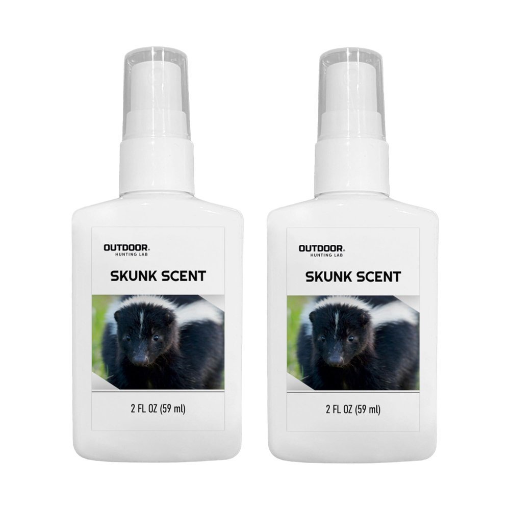 Outdoor Hunting Lab Skunk Scent Spray 2 oz - Skunk Urine Cover Spray and Extra Strong Prank Smell (2 Bottles)