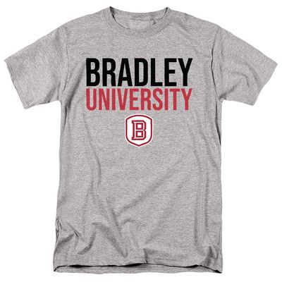 Bradley University Official Stacked Unisex Adult T-Shirt, Stacked, 5X-Large
