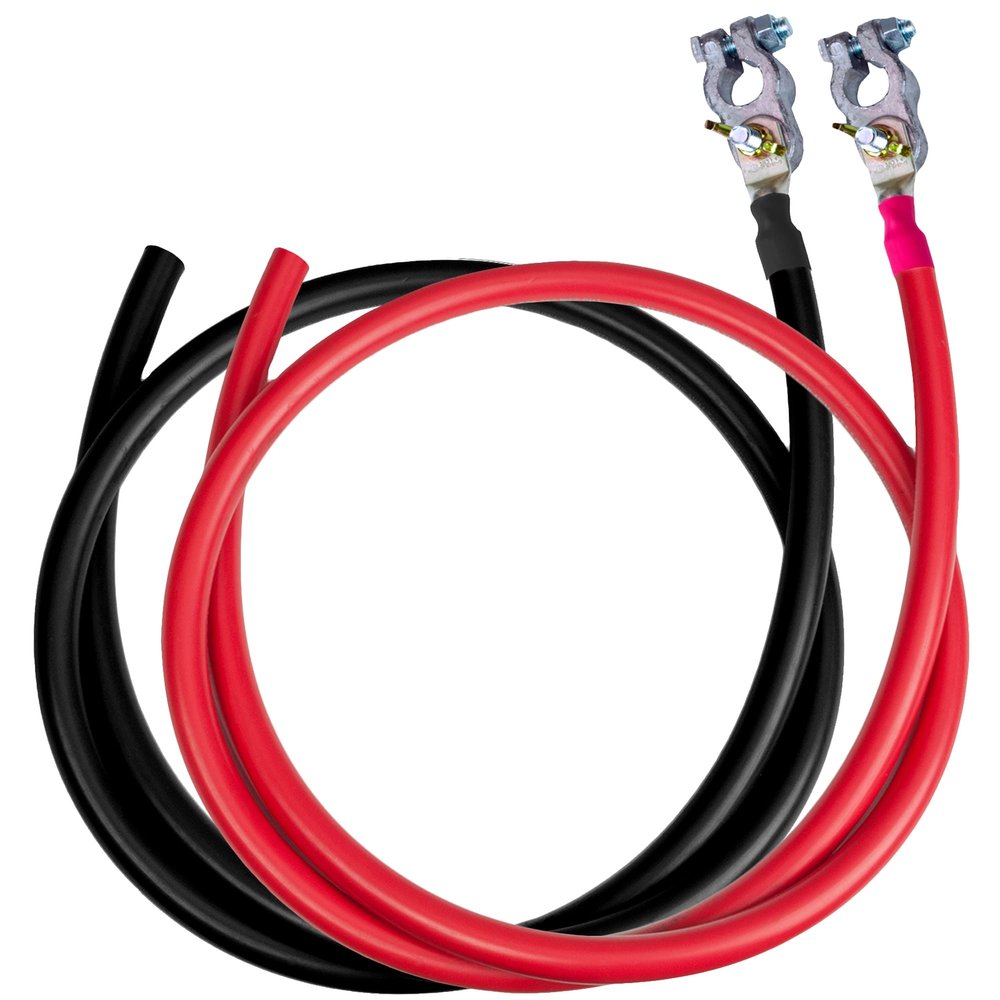 4 AWG UL 1426 Battery Cables - 27 ft Marine Grade Wire Tinned Copper Oxygen-Free Insulated - Standard PVC Wire with Lug + Terminal for Boat, Automotive, Speakers, Solar, Camper, RV & Trailers