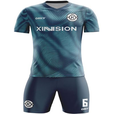 ORKY Customize Soccer Jersey, Personalized Name Number for Men/Youth/Kids, Quick Dry Team Uniform(Blue 160cm)
