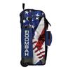 Boombah Rolling Catchers Superpack 2.0 Baseball/Softball Gear Bag - 23-1/2" x 13-1/2" x 9-1/2" - USA Baseball Royal Blue/Red/White - Telescopic Handle - Holds 4 Bats - Wheeled Version view 2