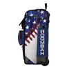 Boombah Rolling Catchers Superpack 2.0 Baseball/Softball Gear Bag - 23-1/2" x 13-1/2" x 9-1/2" - USA Baseball Royal Blue/Red/White - Telescopic Handle - Holds 4 Bats - Wheeled Version view 4