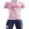 ORKY Customize Soccer Jersey, Personalized Name Number for Men/Youth/Kids, Quick Dry Team Uniform(Pink White 110cm) view 1