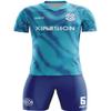 ORKY Customize Soccer Jersey, Personalized Name Number for Men/Youth/Kids, Quick Dry Team Uniform(Blue Green 100cm) view 1