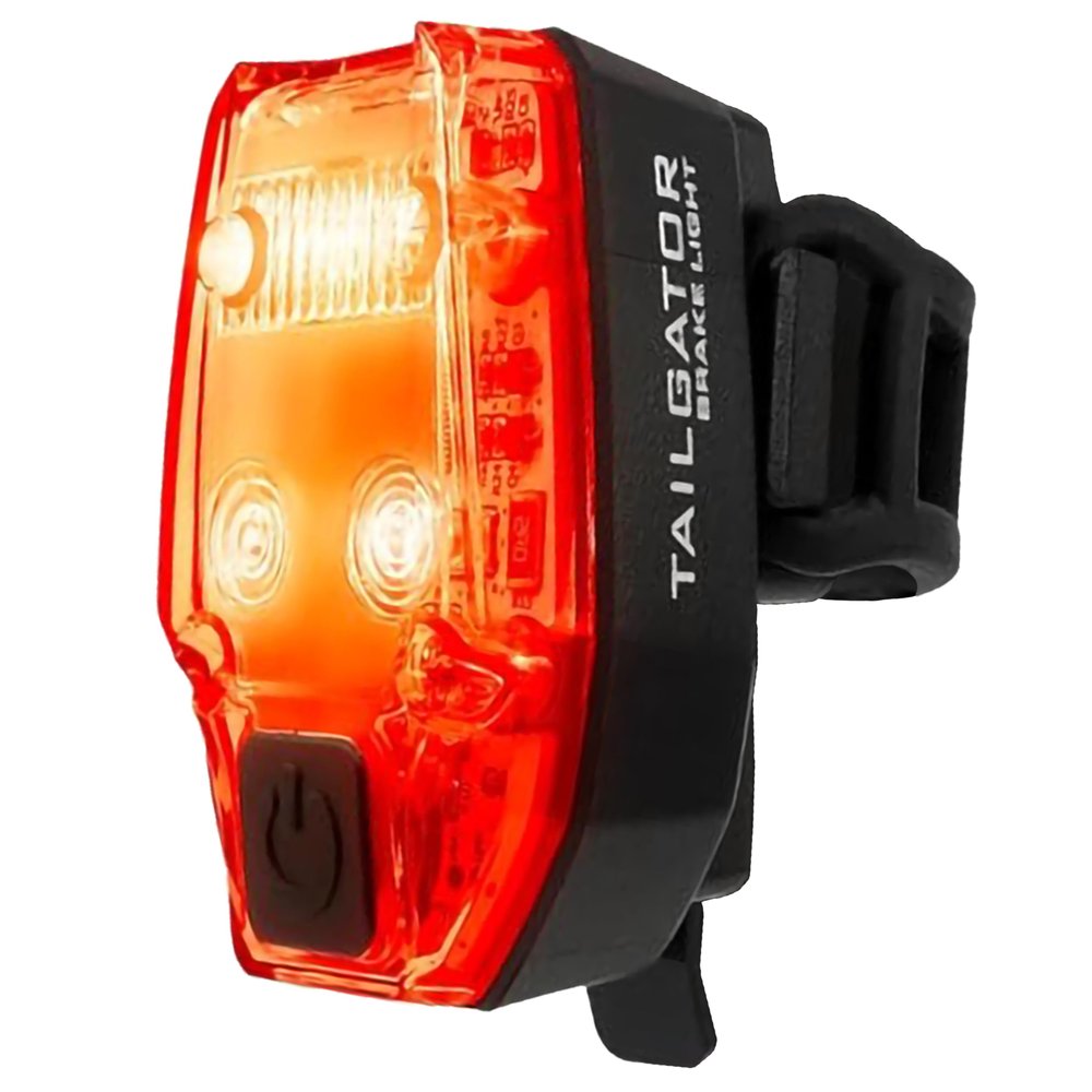 TAILGATOR Brake-Sensing Bike Tail Light (Accelerometer)  300 Lumen Brake Burst Rear Light  USB Rechargeable (Micro-USB)  5 Modes  Wide-Angle Visibility  Seatpost Mount