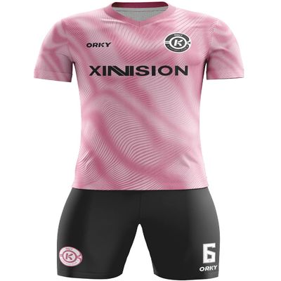 ORKY Customize Soccer Jersey, Personalized Name Number for Men/Youth/Kids, Quick Dry Team Uniform(Pink 150cm)