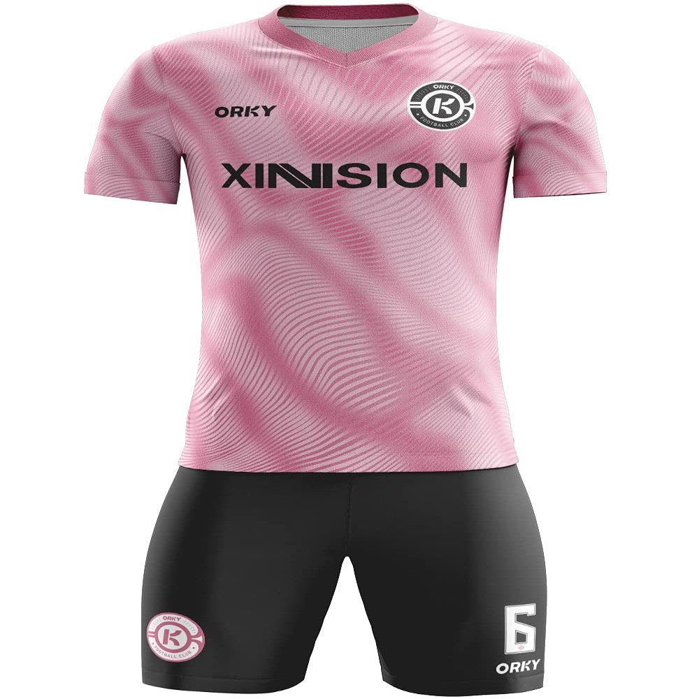 ORKY Customize Soccer Jersey, Personalized Name Number for Men/Youth/Kids, Quick Dry Team Uniform(Pink 150cm)
