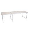 NA Aluminum Folding Table 6 Feet Adjustable Height, Lightweight and Portable Camping (White, 70.86 x 23.62 27.56 Inches) view 1