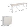 NA Aluminum Folding Table 6 Feet Adjustable Height, Lightweight and Portable Camping (White, 70.86 x 23.62 27.56 Inches) view 2