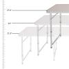 NA Aluminum Folding Table 6 Feet Adjustable Height, Lightweight and Portable Camping (White, 70.86 x 23.62 27.56 Inches) view 4