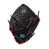 Wilson 2022 A440 Flash 11.5" Fastpitch Infield Glove - Left Hand Throw, Black/Pink/Tropical Blue view 2