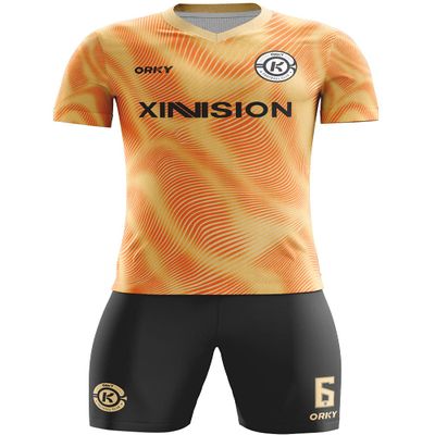 ORKY Customize Soccer Jersey, Personalized Name Number for Men/Youth/Kids, Quick Dry Team Uniform(Orange 100cm)