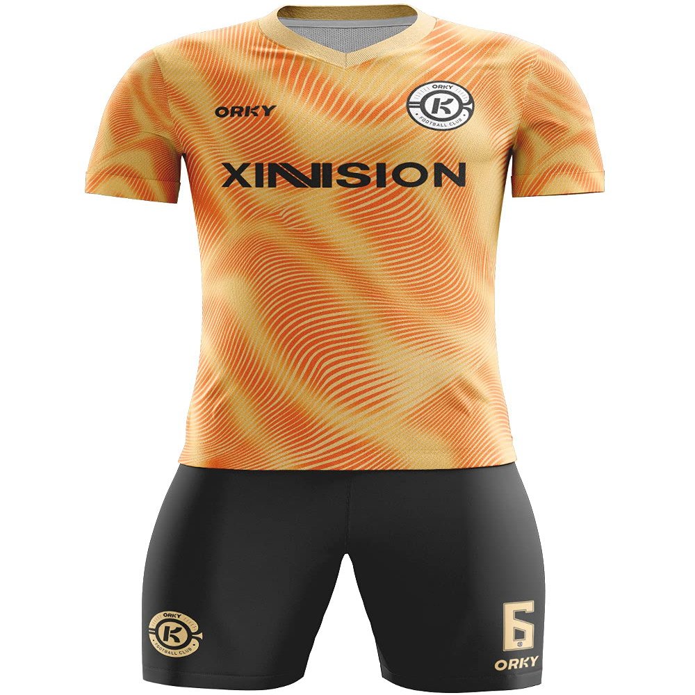 ORKY Customize Soccer Jersey, Personalized Name Number for Men/Youth/Kids, Quick Dry Team Uniform(Orange 100cm)