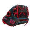 Wilson 2022 A2000 Pedrioa Fit X2SS 11" Infield Baseball Glove - Black/Red/Blue, Right Hand Throw view 4