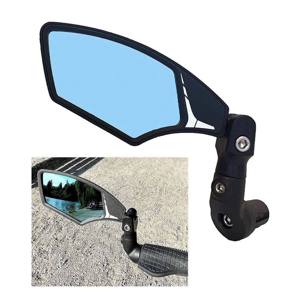 Hafny Bar End Bike Mirror HF-M900LS-FR08 (HF-M900LB-FR08 (Left Side, Anti-glare Blue Glass))