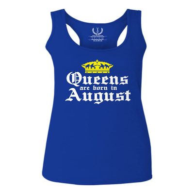 0049. It's is My Birthday Gift Queens are Born in August 20th 30th 40th 50th Women's Tank Top Racerback (Royal Small)
