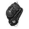 Wilson 2022 A700 12.5" Fastpitch Outfield Glove - Left Hand Throw, Black/White view 2