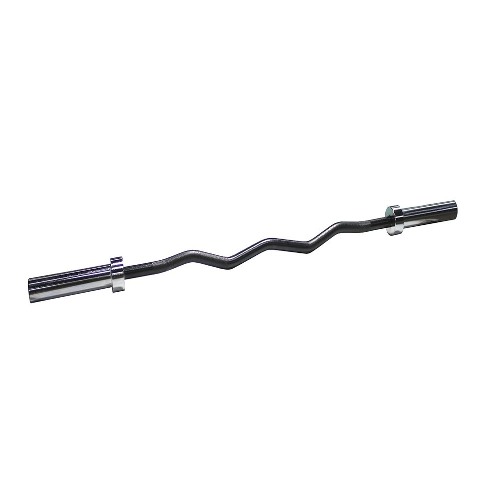 Ader Fitness Olympic Curl Bar 60" Black Finish w/Chrome Sleeves