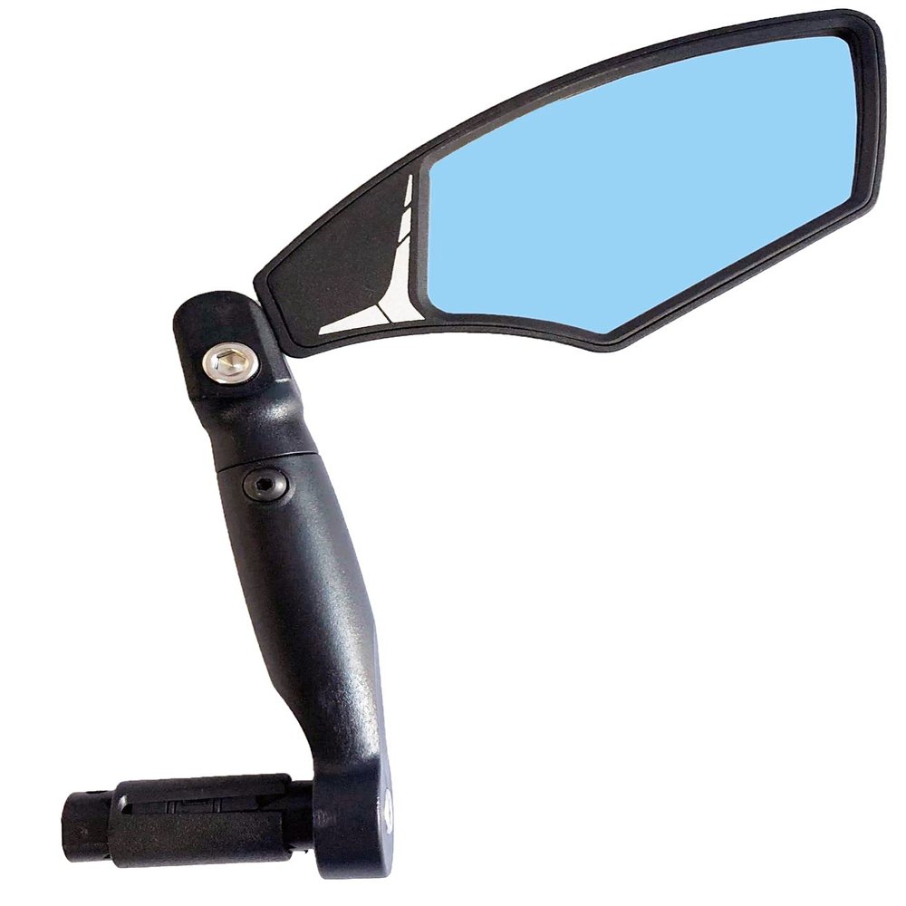 Hafny NEW Bar End Bike Mirror, HD Automotive Grade Glass Lens, Large Surface, Shatterproof, Multi-Angle Adjustable, E-Bike Mirrors, HF-M900-FR05 (HF-M900RB-FR05 (Right, Blue Glass))