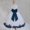 ekidsbridal Wedding Pageant Flower Petals Girl White Dress Flower Girl Dresses 302a 6-9m view 3