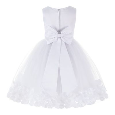 ekidsbridal Wedding Pageant Flower Petals Girl White Dress Flower Girl Dresses 302a 6-9m