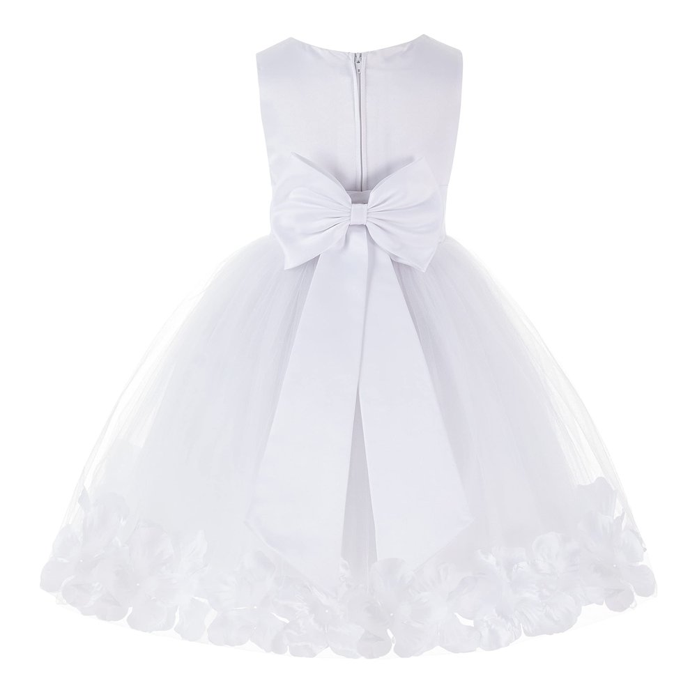 ekidsbridal Wedding Pageant Flower Petals Girl White Dress Flower Girl Dresses 302a 6-9m