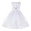 ekidsbridal Wedding Pageant Flower Petals Girl White Dress Flower Girl Dresses 302a 6-9m view 1