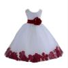 ekidsbridal Wedding Pageant Flower Petals Girl White Dress Flower Girl Dresses 302a 12-18m view 1