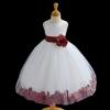 ekidsbridal Wedding Pageant Flower Petals Girl White Dress Flower Girl Dresses 302a 12-18m view 3