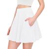 ALWAYS Women's Flared Mini Skater Skirt - High Waist Casual Stretch Basic Skirt Ivory L view 1