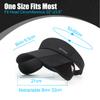2 Pack Sun Visor Hat for Women, Adjustable Golf Hats Cap with Retractable Brim Black/White view 3