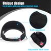 2 Pack Sun Visor Hat for Women, Adjustable Golf Hats Cap with Retractable Brim Black/White view 4