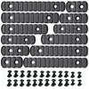 12 Pack Picatinny Rail Polymer Single Picatinny Rail, 3 3 5 5 7 7 9 9 11 11 13 13 Slots Ultralight Rail Black