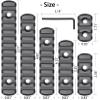 12 Pack Picatinny Rail Polymer Single Picatinny Rail, 3 3 5 5 7 7 9 9 11 11 13 13 Slots Ultralight Rail Black view 2