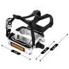 VIEWALL Bike Pedals Toe Cages - 9/16" Spin Bike Pedal with Straps and Toe Clips for Outdoor Cycling and Indoor Exercise Bike, Replacement Alloy Multi-Purpose Bicycle Pedals view 2