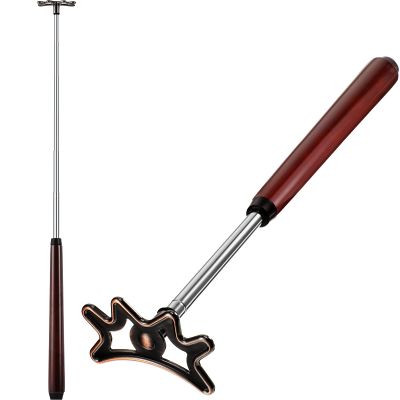 Sumind Retractable Pool Bridge Stick - Adjustable Billiards Cue Bridge with Removable Head, Wooden Handle & 5 Position Slots, Portable Pool Table Accessories for Home, Club & Tournament(Brown)