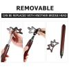 Sumind Retractable Pool Bridge Stick - Adjustable Billiards Cue Bridge with Removable Head, Wooden Handle & 5 Position Slots, Portable Pool Table Accessories for Home, Club & Tournament(Brown) view 4